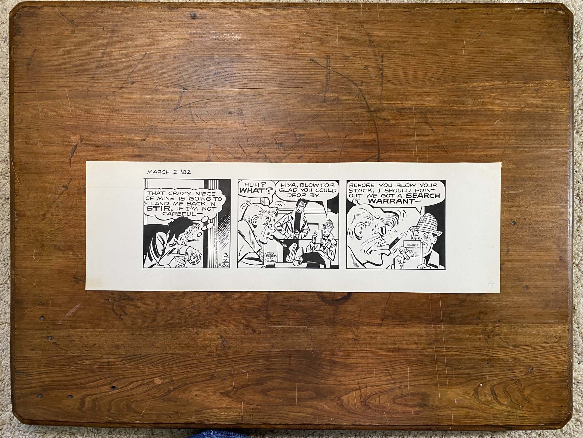 Dick Tracy Daily 3/2/82 Original Art Illustration | Fletcher Studio