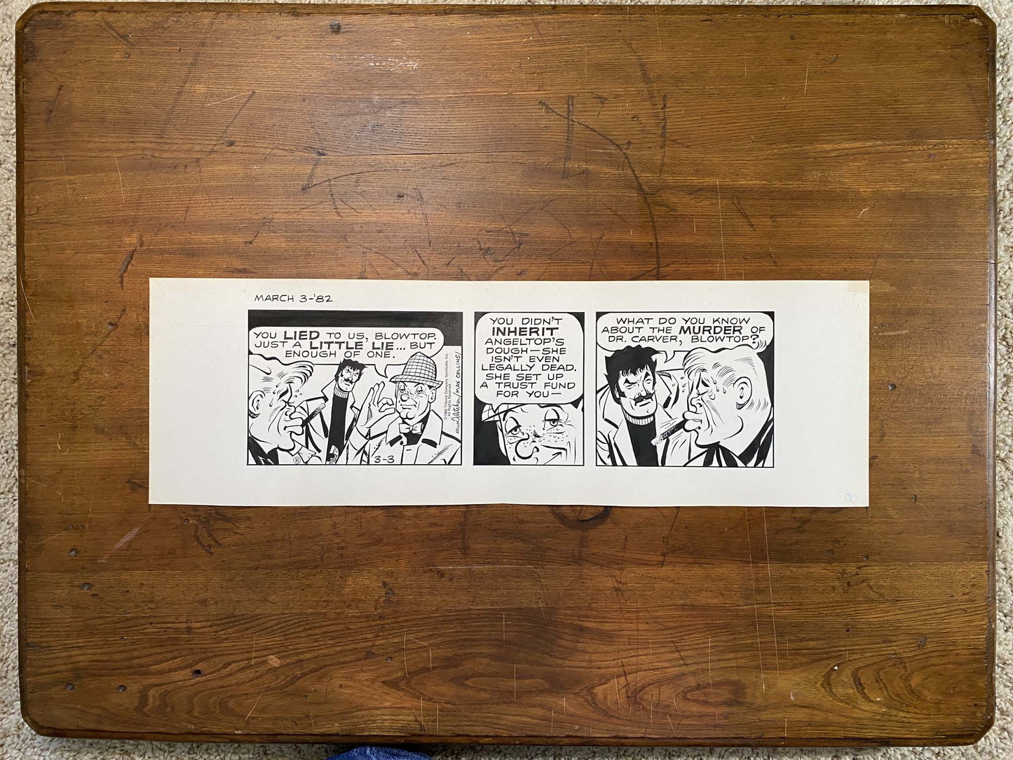 Dick Tracy Daily 3/3/82 Original Art Illustration | Fletcher Studio