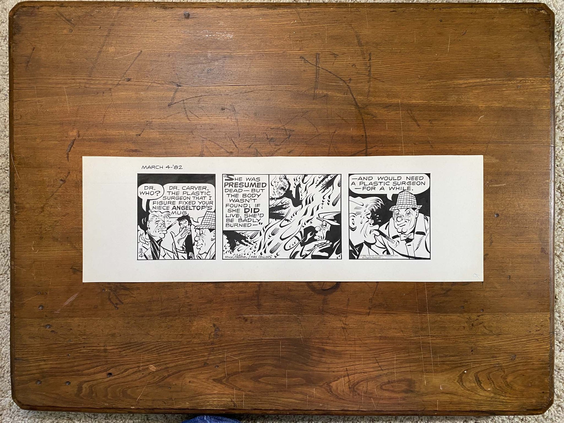 Dick Tracy Daily 3/4/82 Original Art Illustration | Fletcher Studio