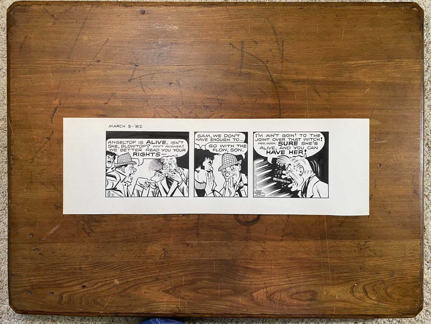 Dick Tracy Daily 3/5/82 Original Art Illustration | Fletcher Studio