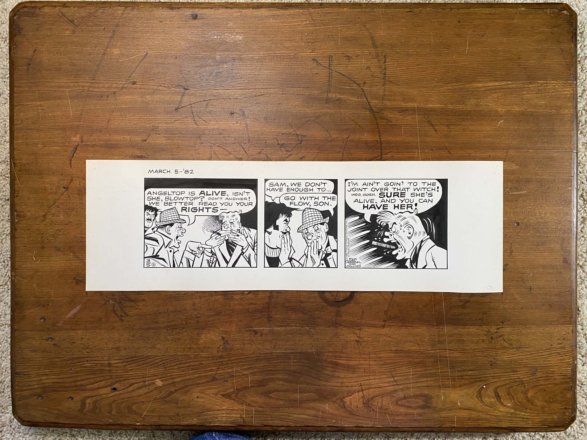 Dick Tracy Daily 3/5/82 Original Art Illustration | Fletcher Studio