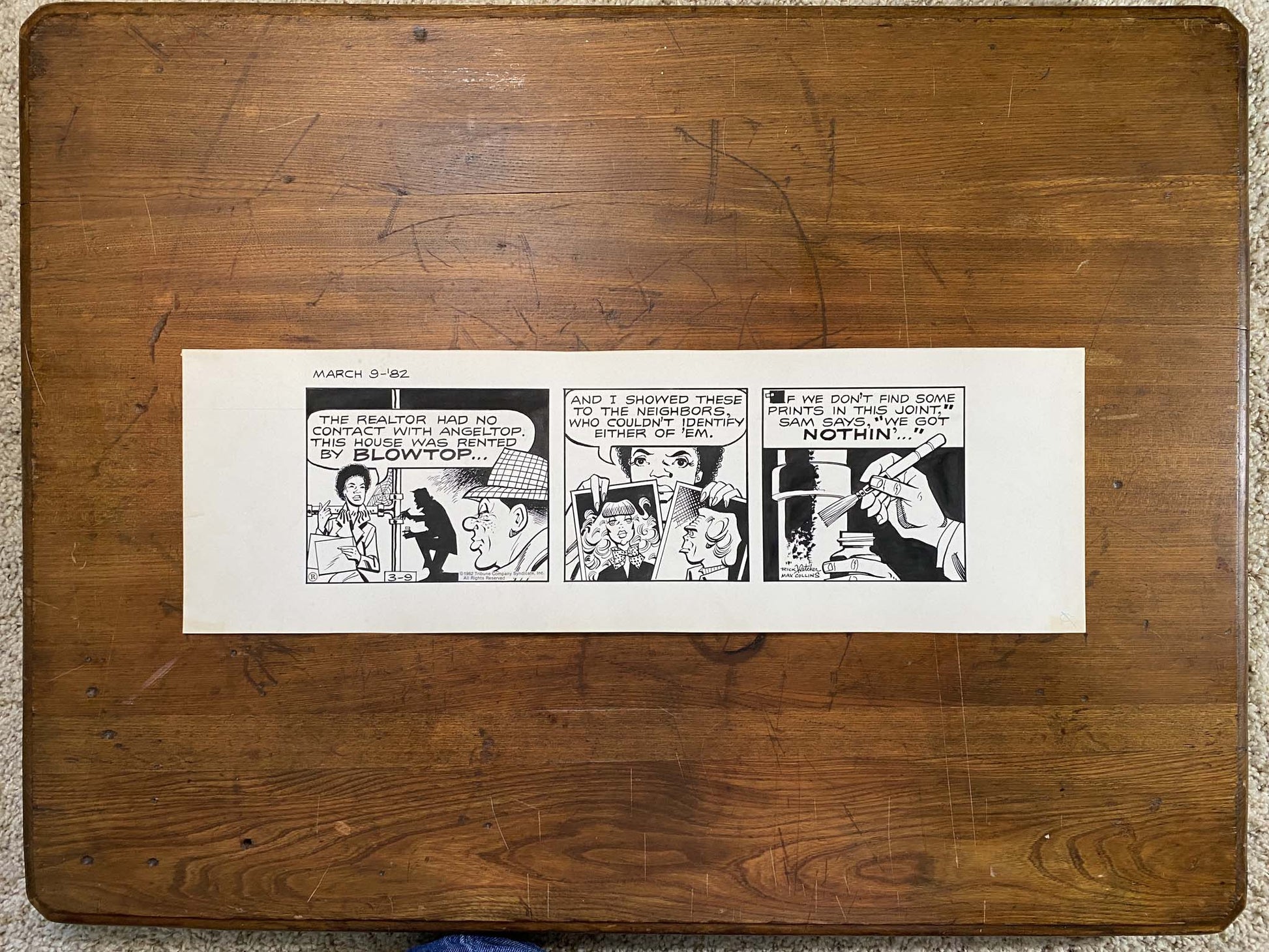 Dick Tracy Daily 3/9/82 Original Art Illustration | Fletcher Studio