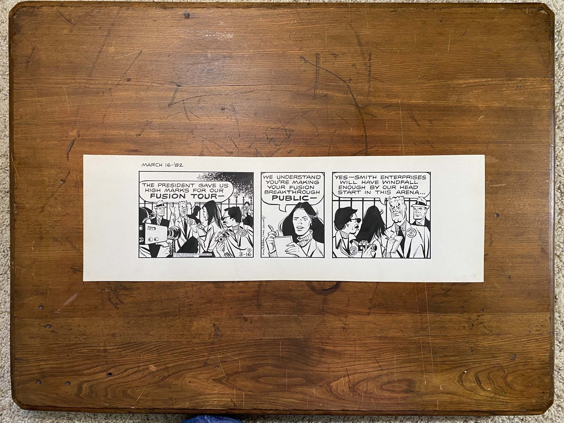 Dick Tracy Daily 3/16/82 Original Art Illustration | Fletcher Studio