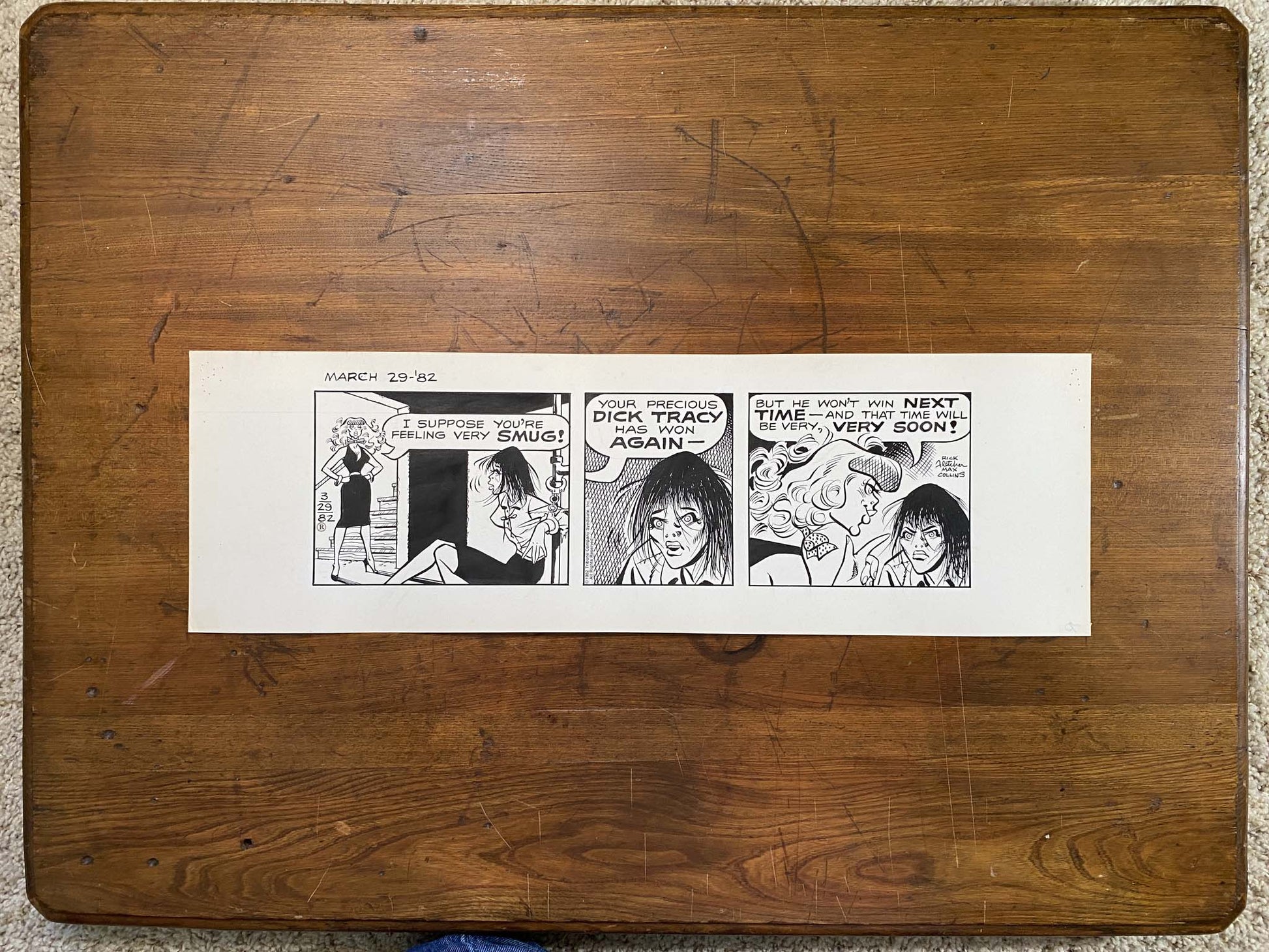 Dick Tracy Daily 3/29/82 Original Art Illustration | Fletcher Studio