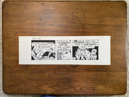 Dick Tracy Daily 4/2/82 Original Art Illustration | Fletcher Studio