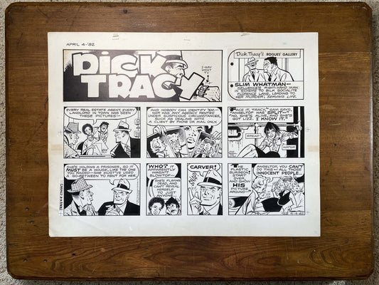 Dick Tracy Sunday 4/4/82 Original Art Illustration | Fletcher Studio