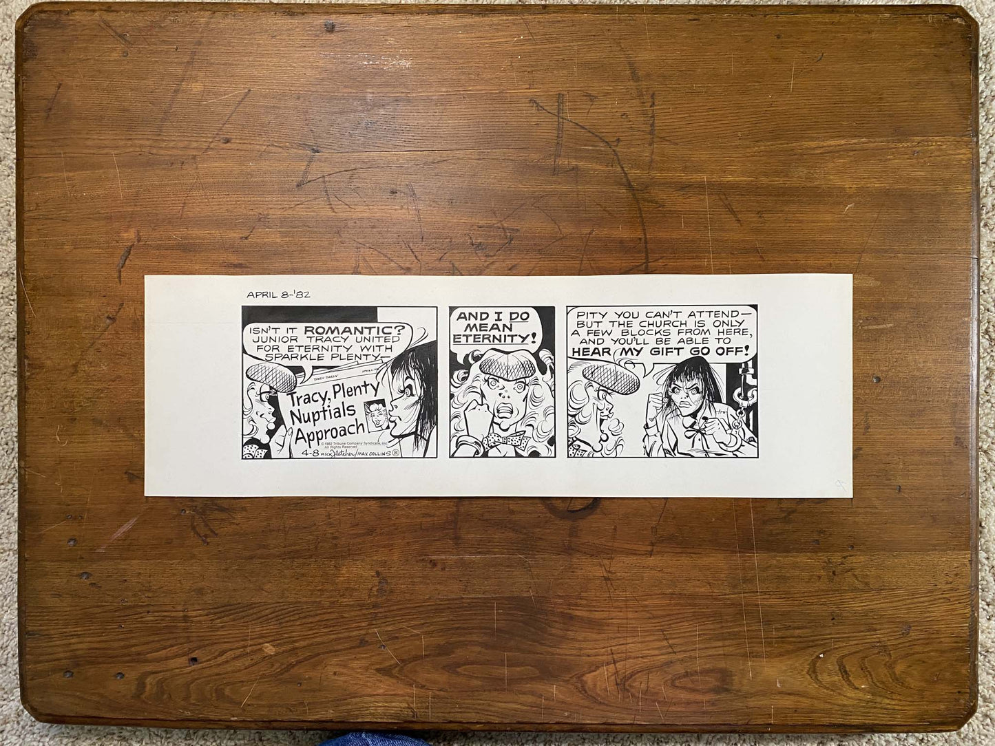 Dick Tracy Daily 4/8/82 Original Art Illustration | Fletcher Studio
