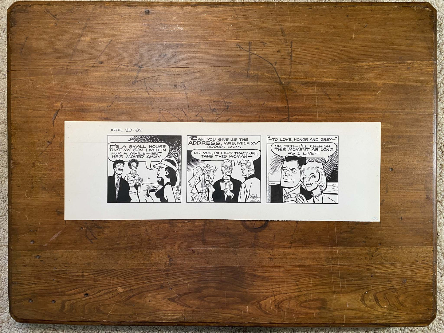 Dick Tracy Daily 4/23/82 Original Art Illustration | Fletcher Studio