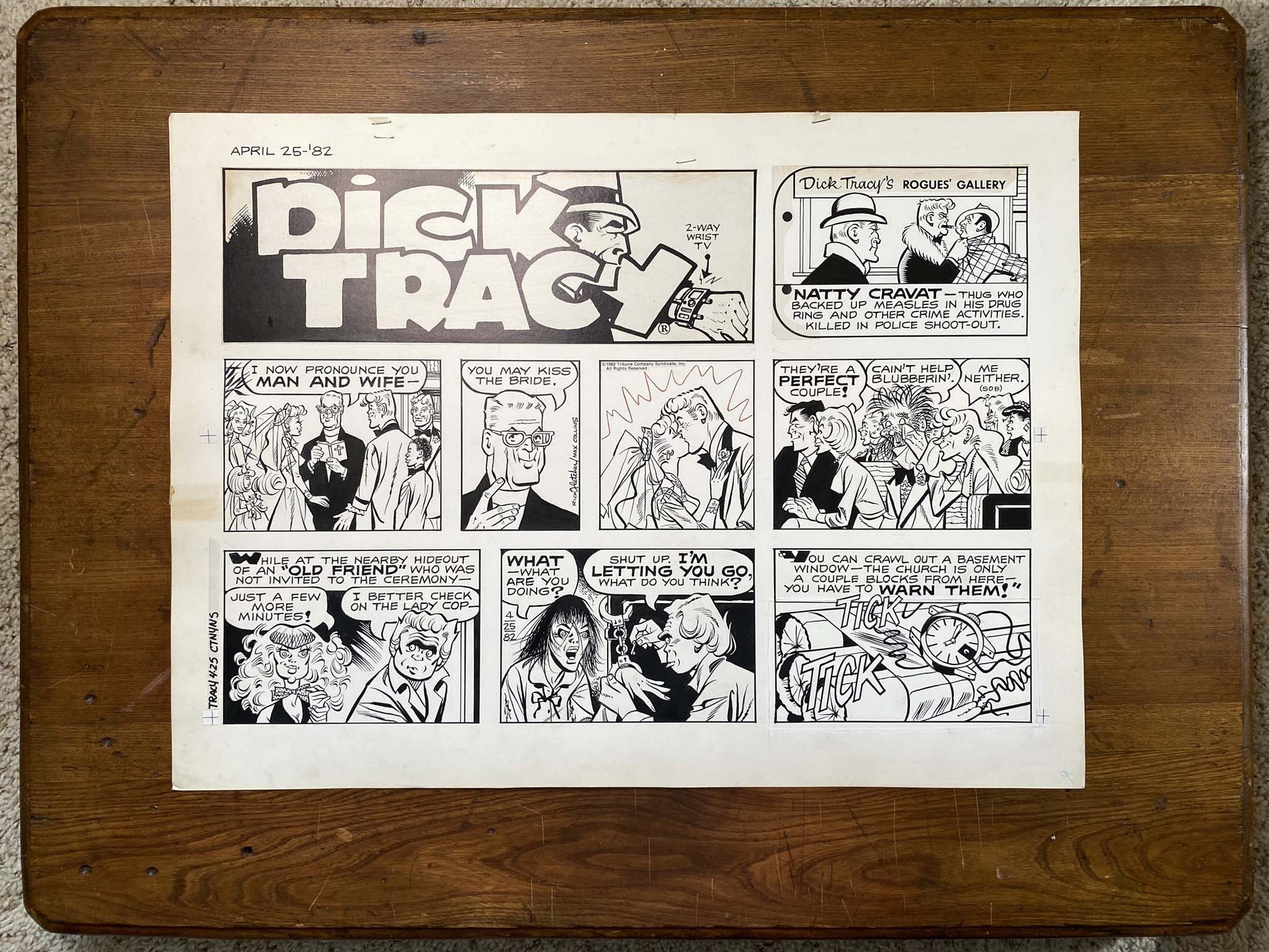 Dick Tracy Sunday 4/25/82 Original Art Illustration | Fletcher Studio