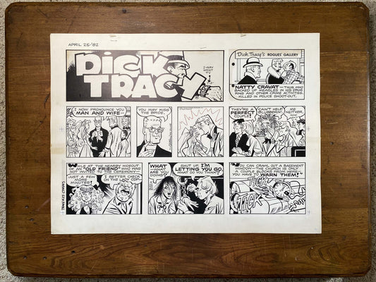 Dick Tracy Sunday 4/25/82 Original Art Illustration | Fletcher Studio