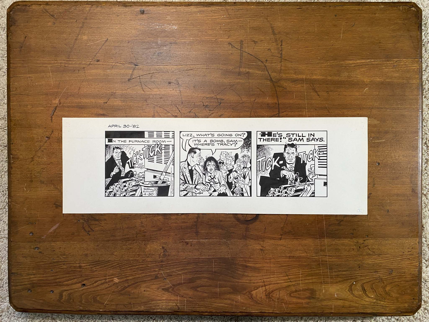 Dick Tracy Daily 4/30/82 Original Art Illustration | Fletcher Studio