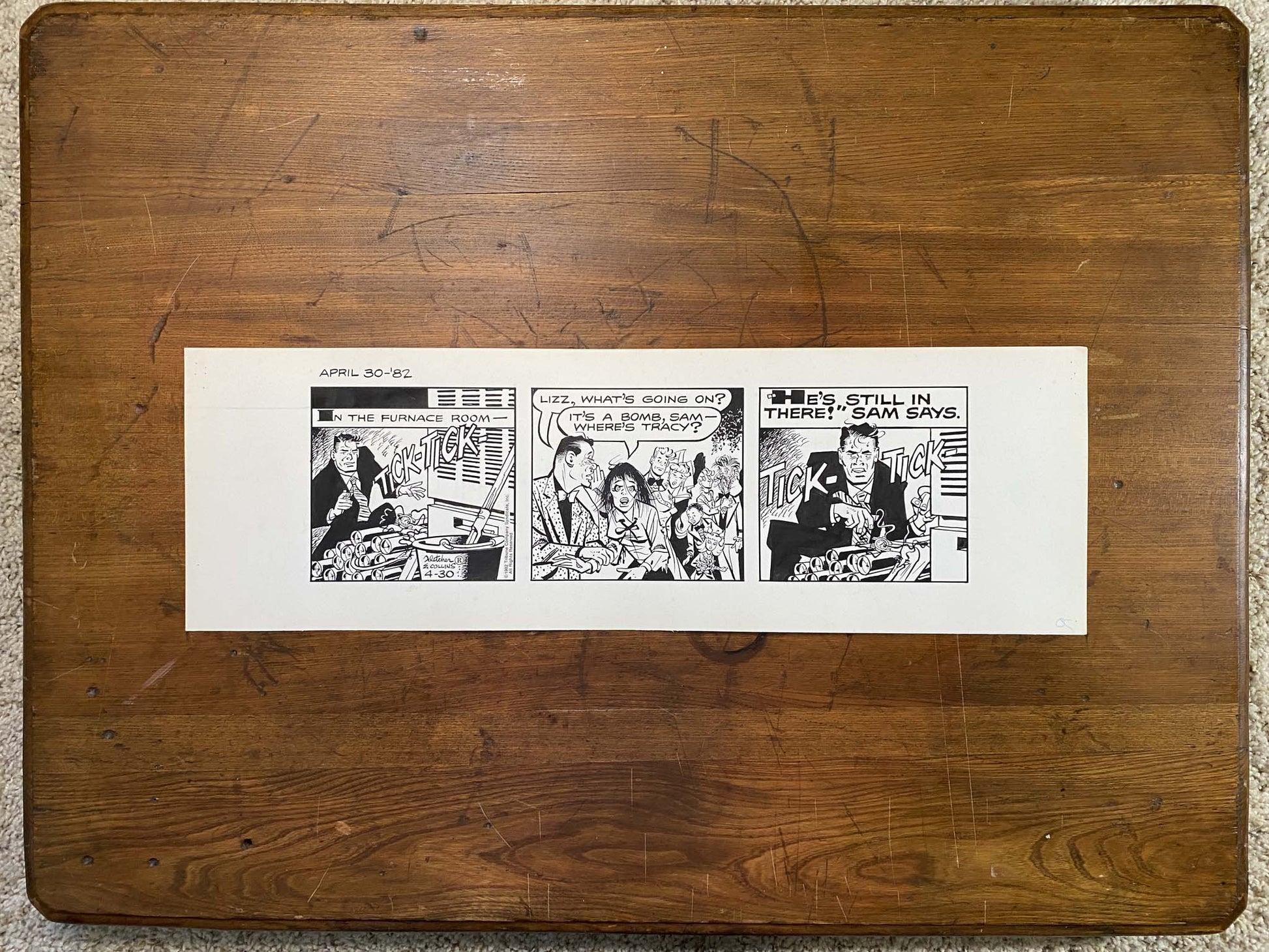 Dick Tracy Daily 4/30/82 Original Art Illustration | Fletcher Studio
