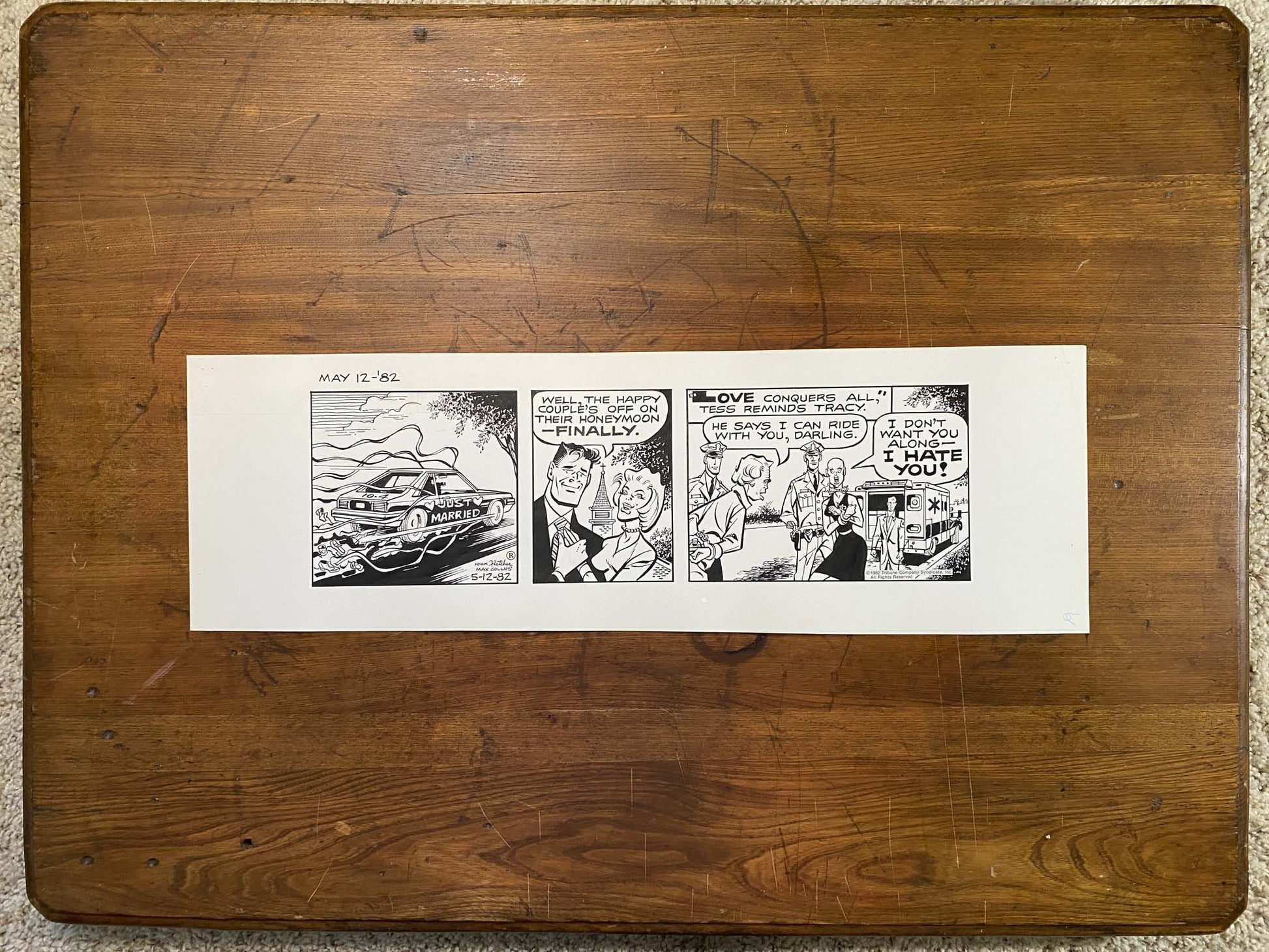 Dick Tracy Daily 5/12/82 Original Art Illustration | Fletcher Studio