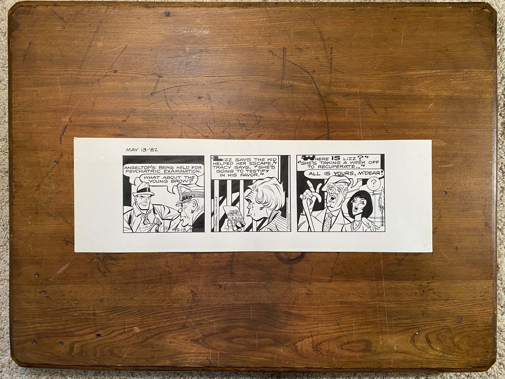 Dick Tracy Daily 5/13/82 Original Art Illustration | Fletcher Studio