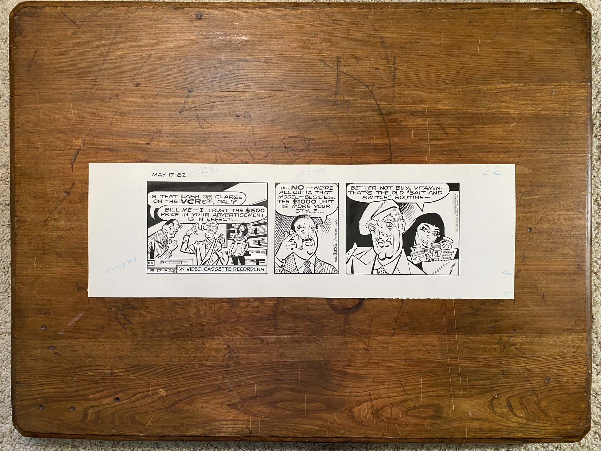 Dick Tracy Daily 5/17/82 Original Art Illustration | Fletcher Studio