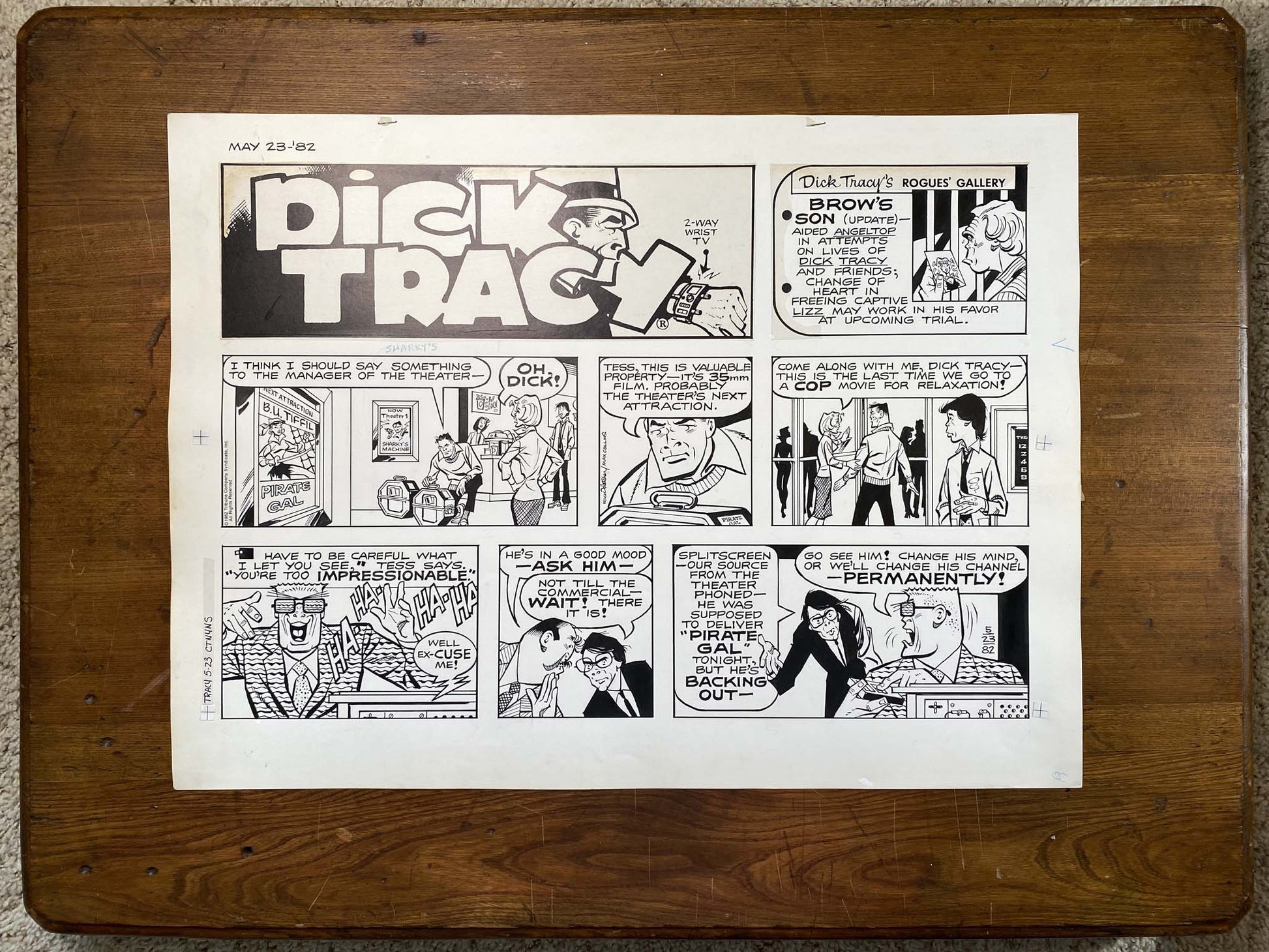 Dick Tracy Sunday 5/23/82 Original Art Illustration | Fletcher Studio