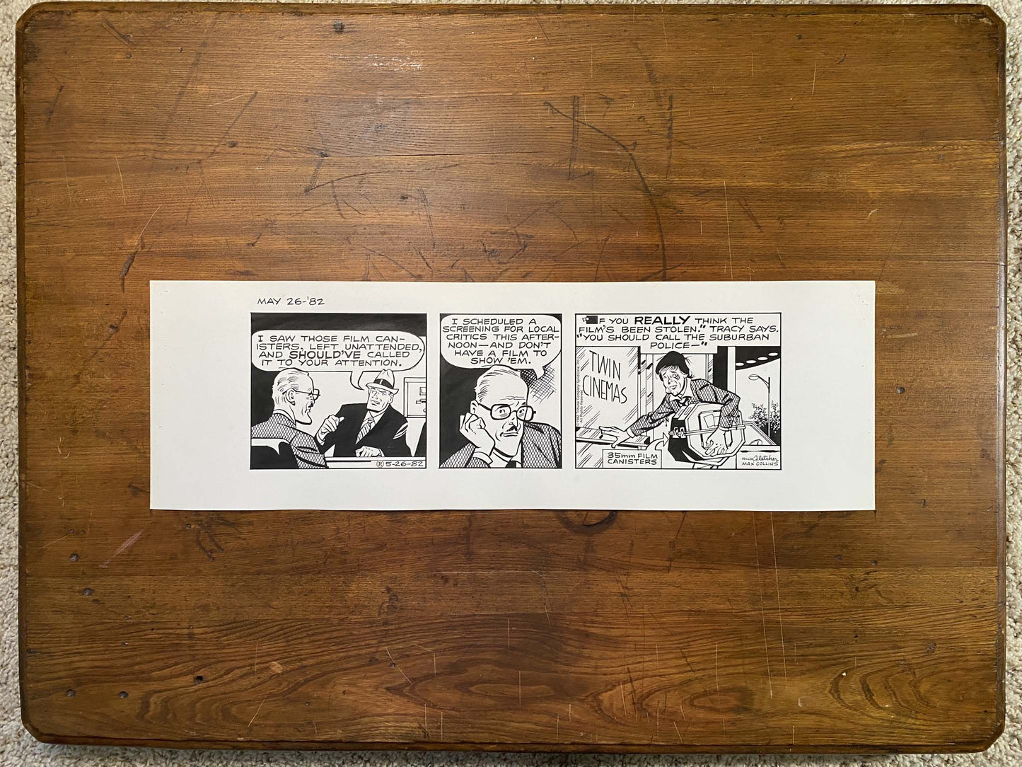 Dick Tracy Daily 5/26/82 Original Art Illustration | Fletcher Studio