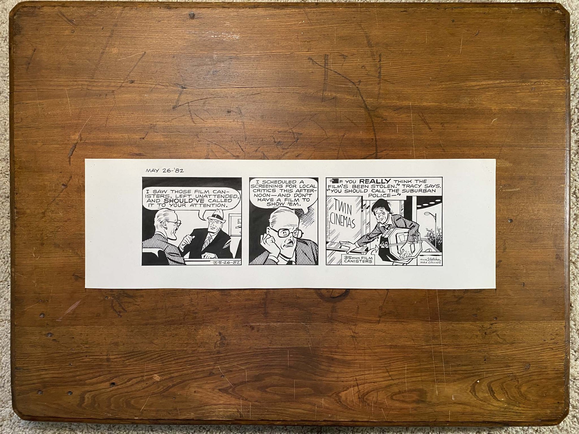 Dick Tracy Daily 5/26/82 Original Art Illustration | Fletcher Studio