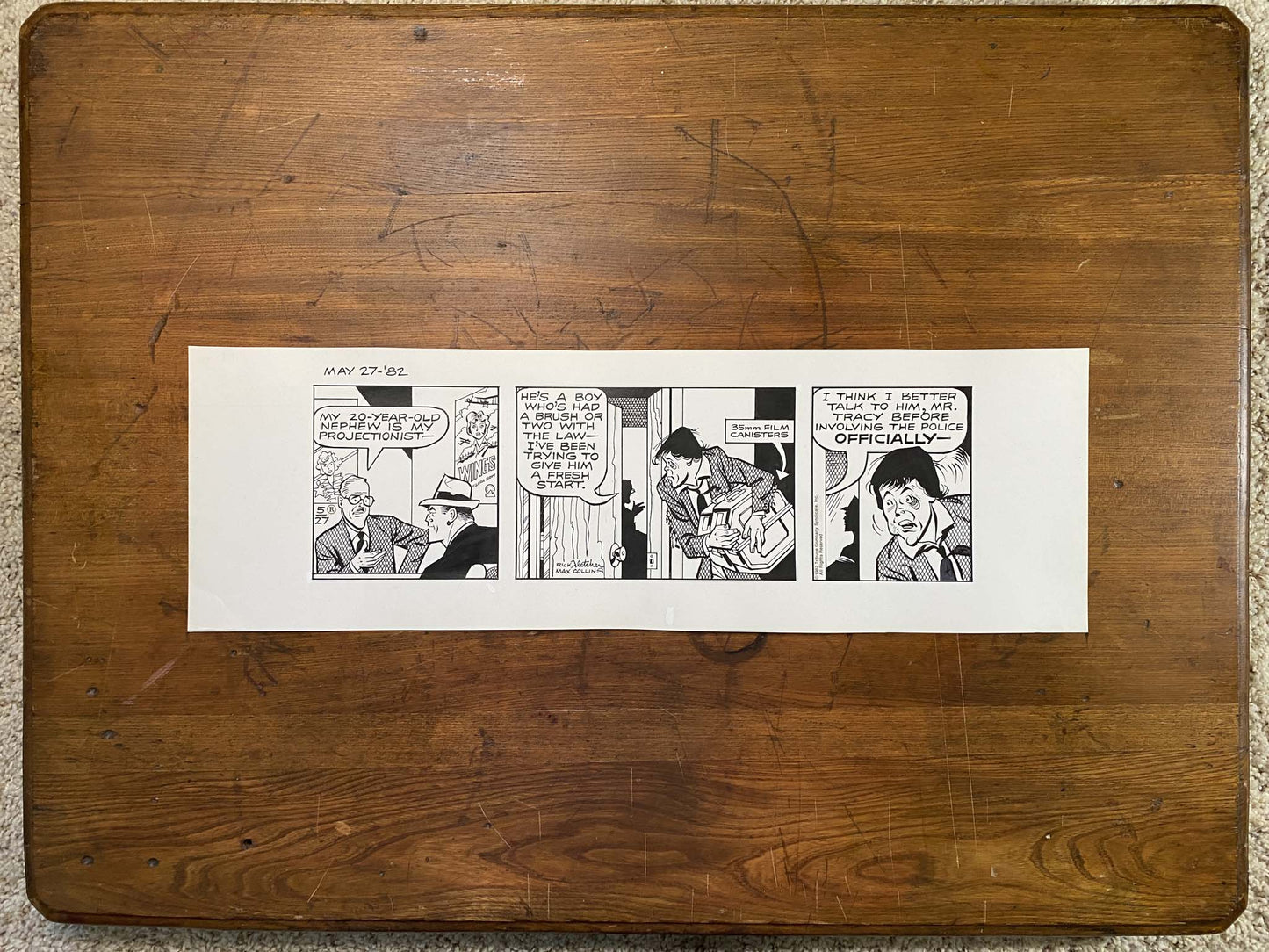 Dick Tracy Daily 5/27/82 Original Art Illustration | Fletcher Studio