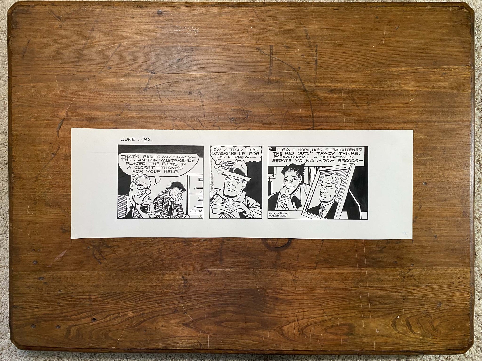 Dick Tracy Daily 6/1/82 Original Art Illustration | Fletcher Studio