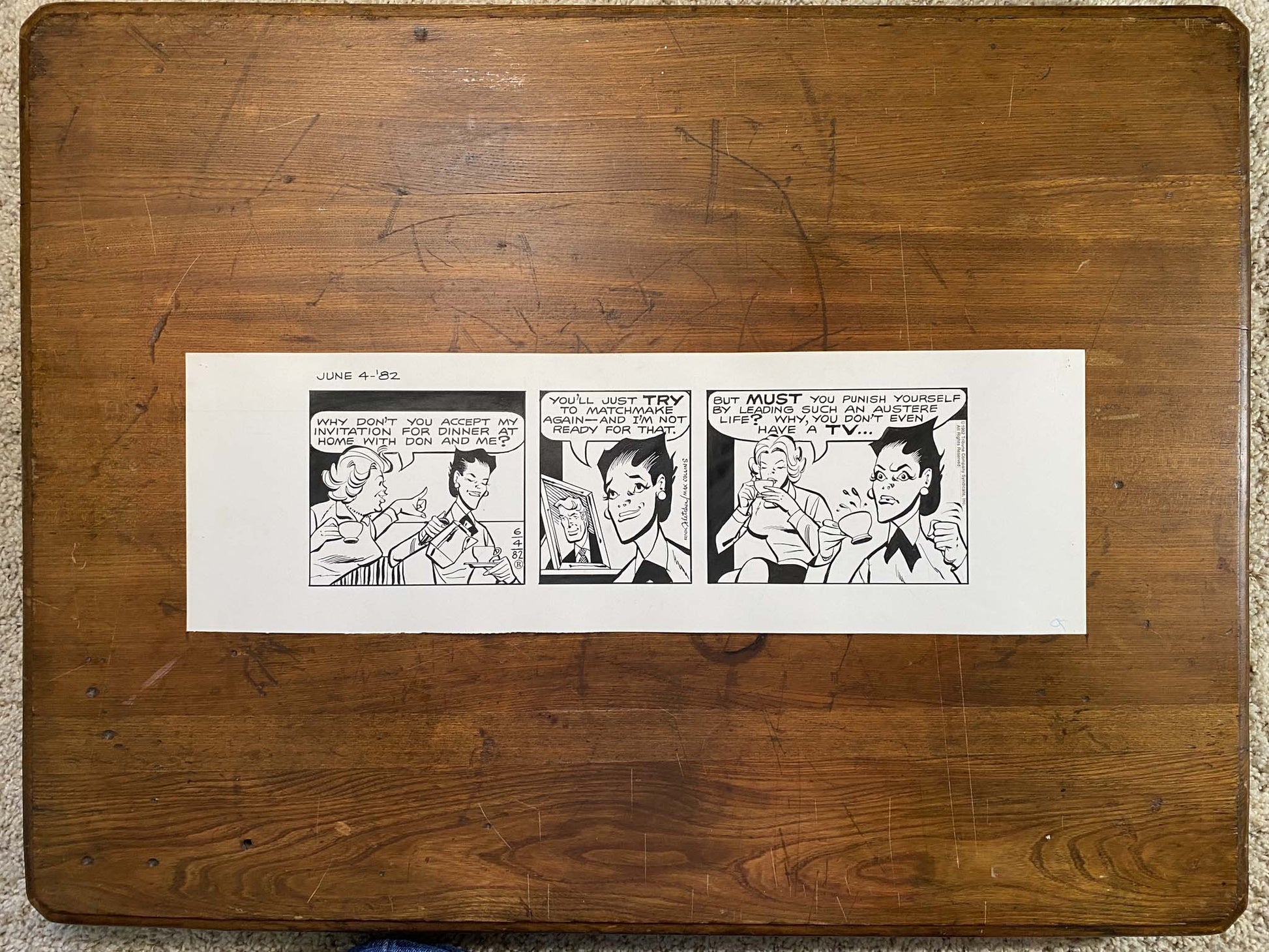 Dick Tracy Daily 6/4/82 Original Art Illustration | Fletcher Studio