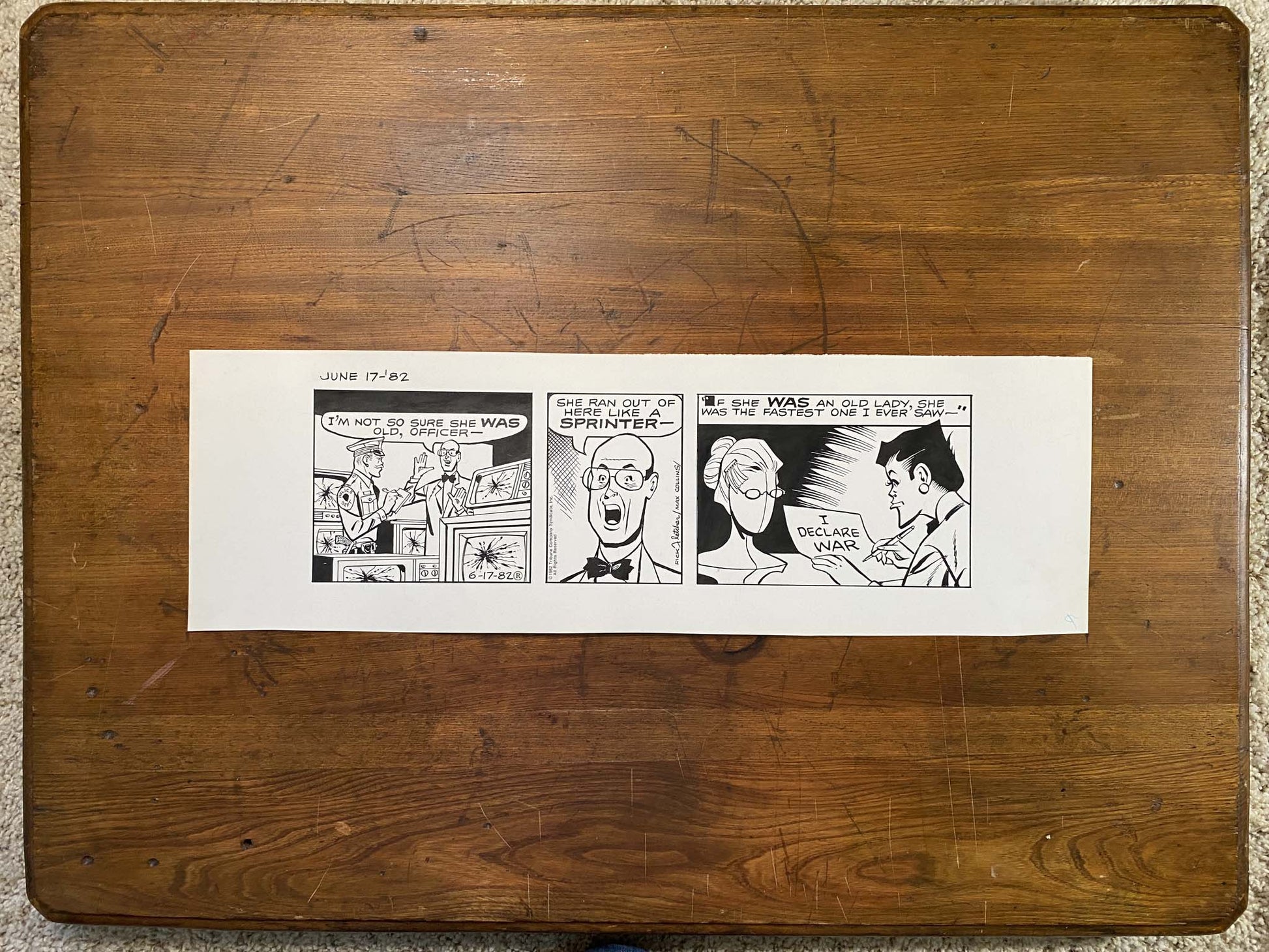 Dick Tracy Daily 6/17/82 Original Art Illustration | Fletcher Studio