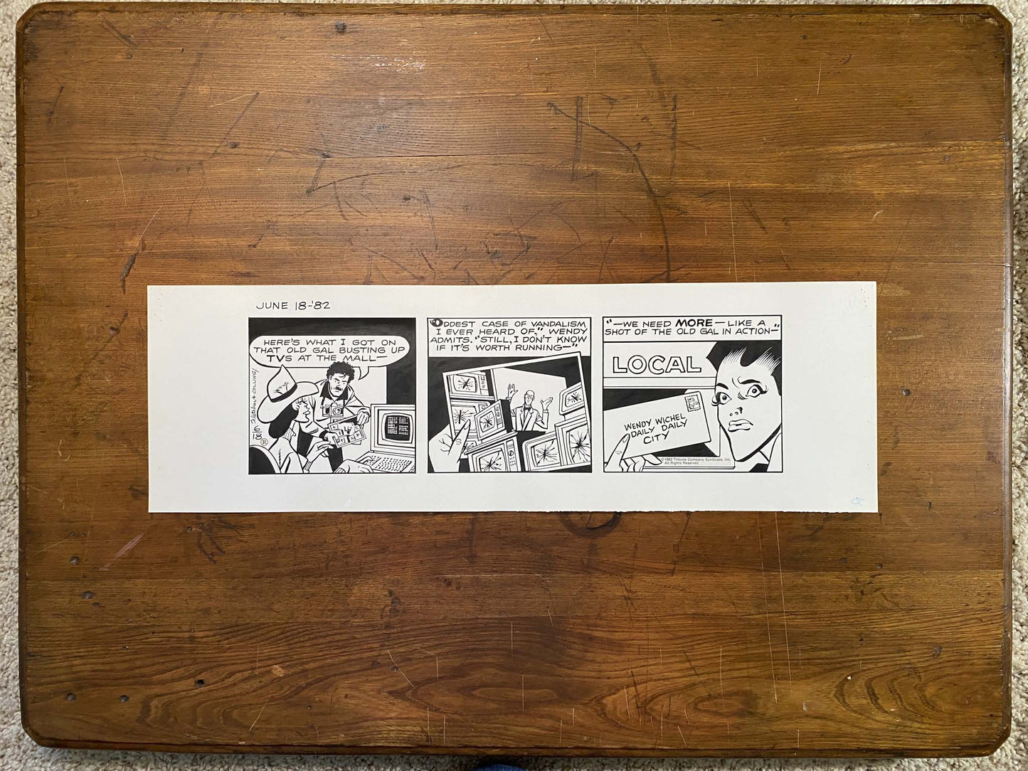 Dick Tracy Daily 6/18/82 Original Art Illustration | Fletcher Studio