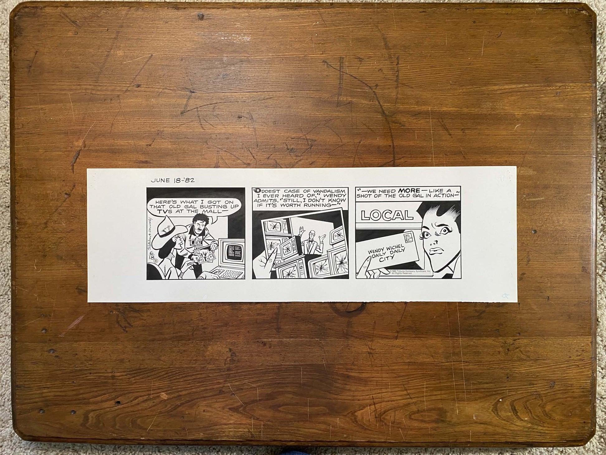 Dick Tracy Daily 6/18/82 Original Art Illustration | Fletcher Studio