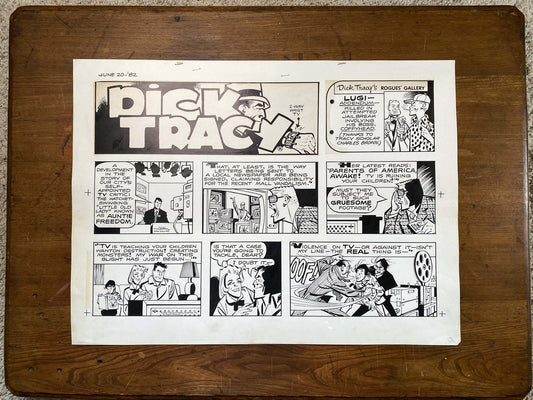 Dick Tracy Sunday 6/20/82 Original Art Illustration | Fletcher Studio