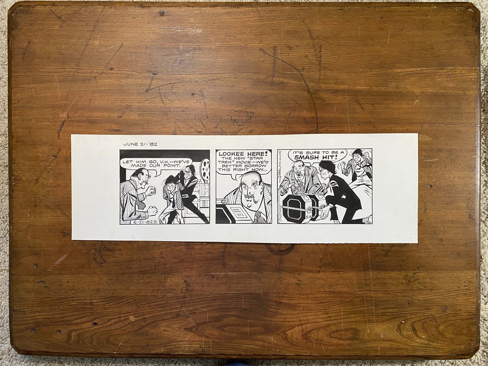 Dick Tracy Daily 6/21/82 Original Art Illustration | Fletcher Studio