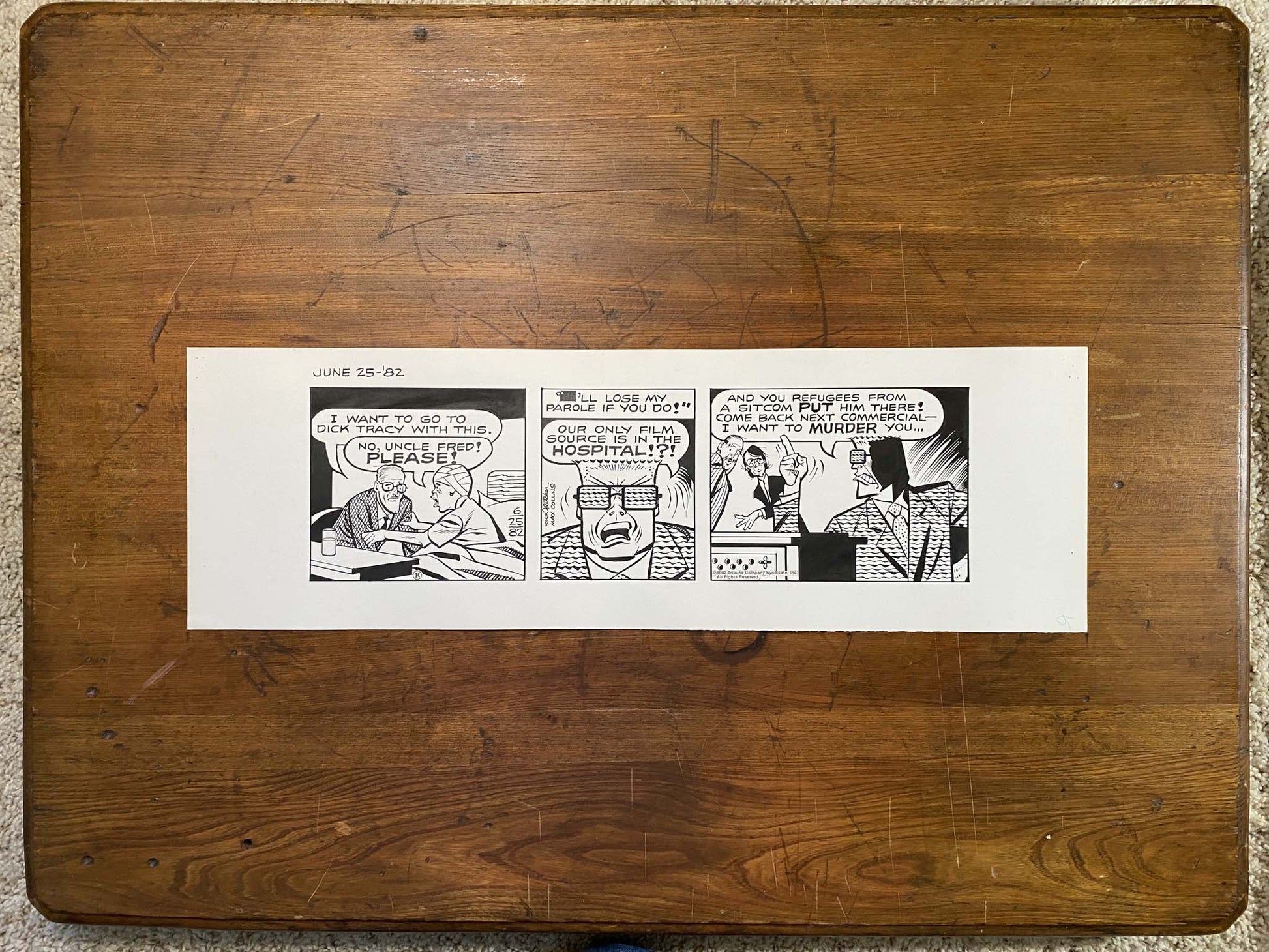 Dick Tracy Daily 6/25/82 Original Art Illustration | Fletcher Studio