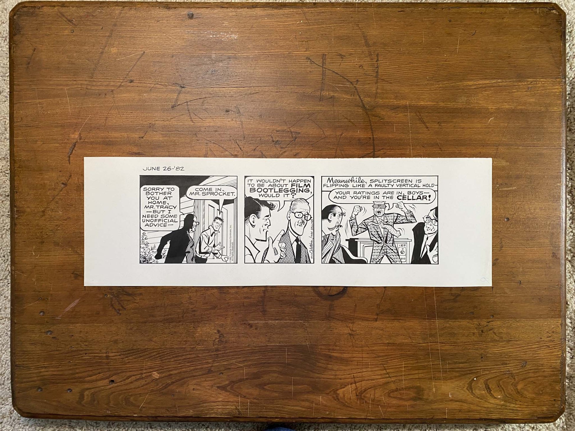Dick Tracy Daily 6/26/82 Original Art Illustration | Fletcher Studio