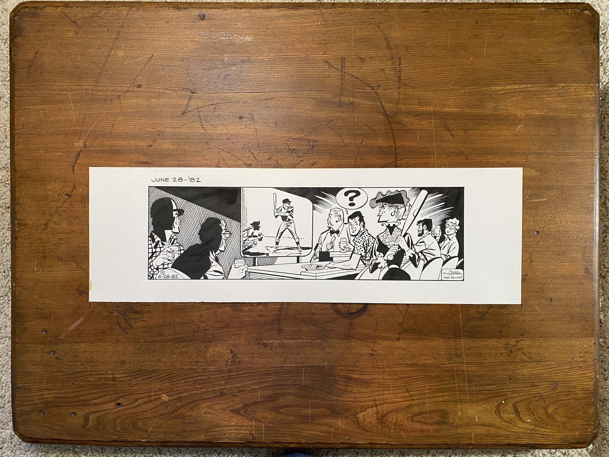 Dick Tracy Daily 6/28/82 Original Art Illustration | Fletcher Studio
