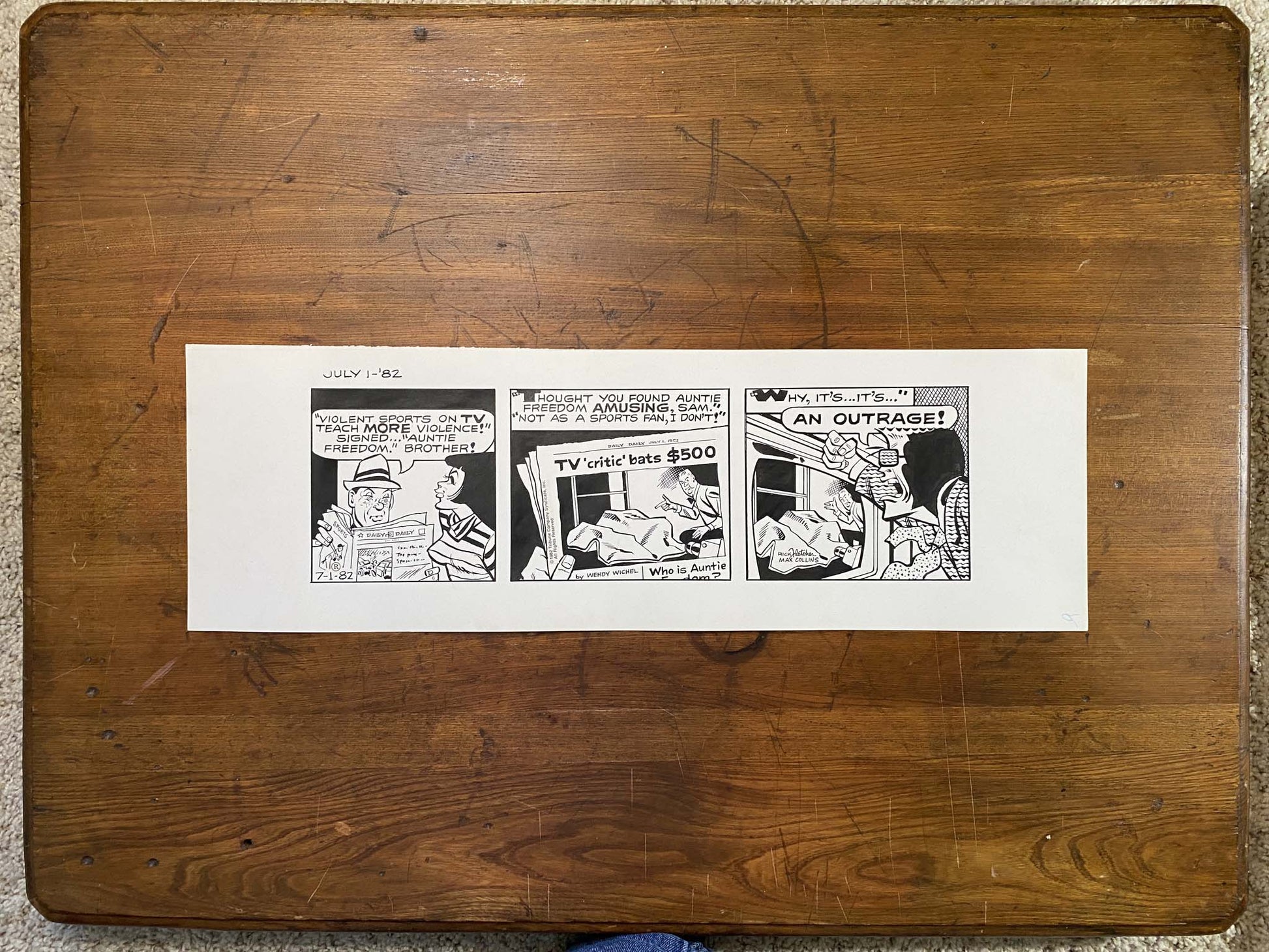 Dick Tracy Daily 7/1/82 Original Art Illustration | Fletcher Studio