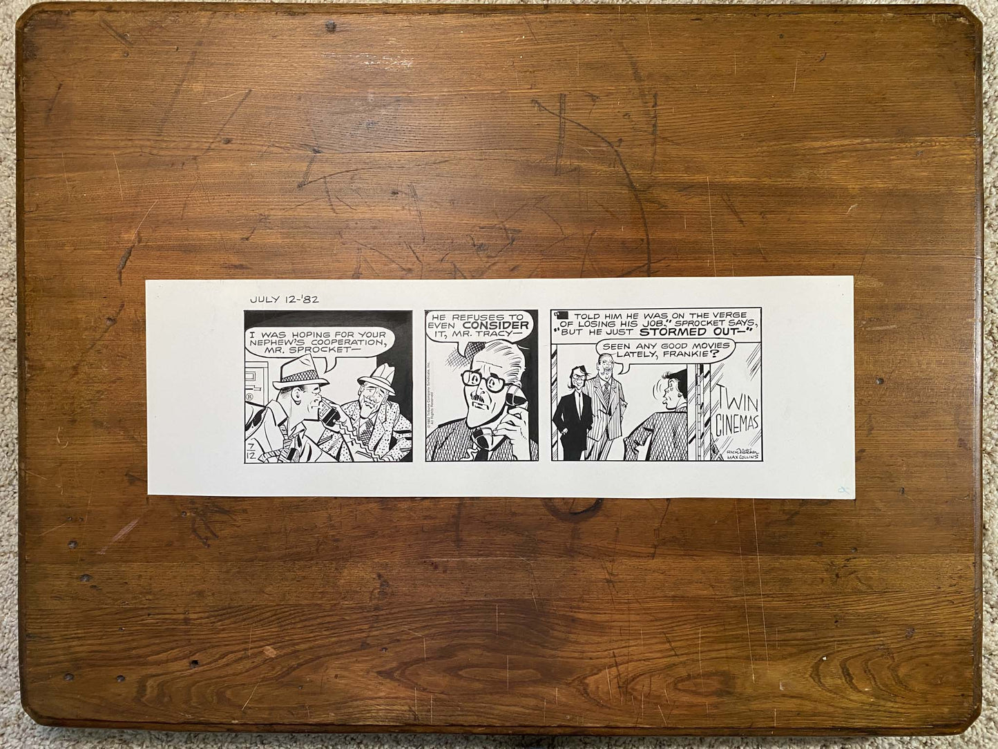 Dick Tracy Daily 7/12/82 Original Art Illustration | Fletcher Studio