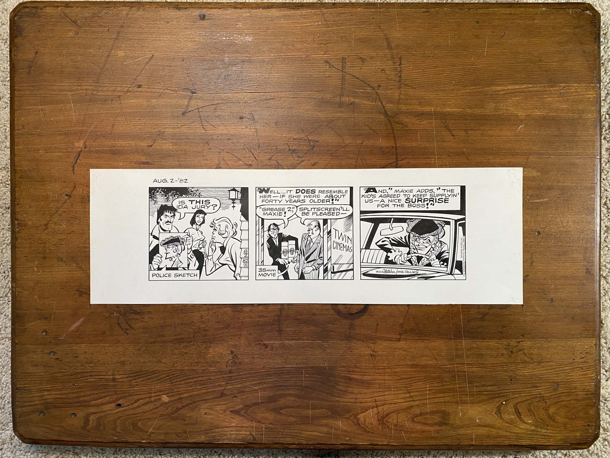 Dick Tracy Daily 8/2/82 Original Art Illustration | Fletcher Studio