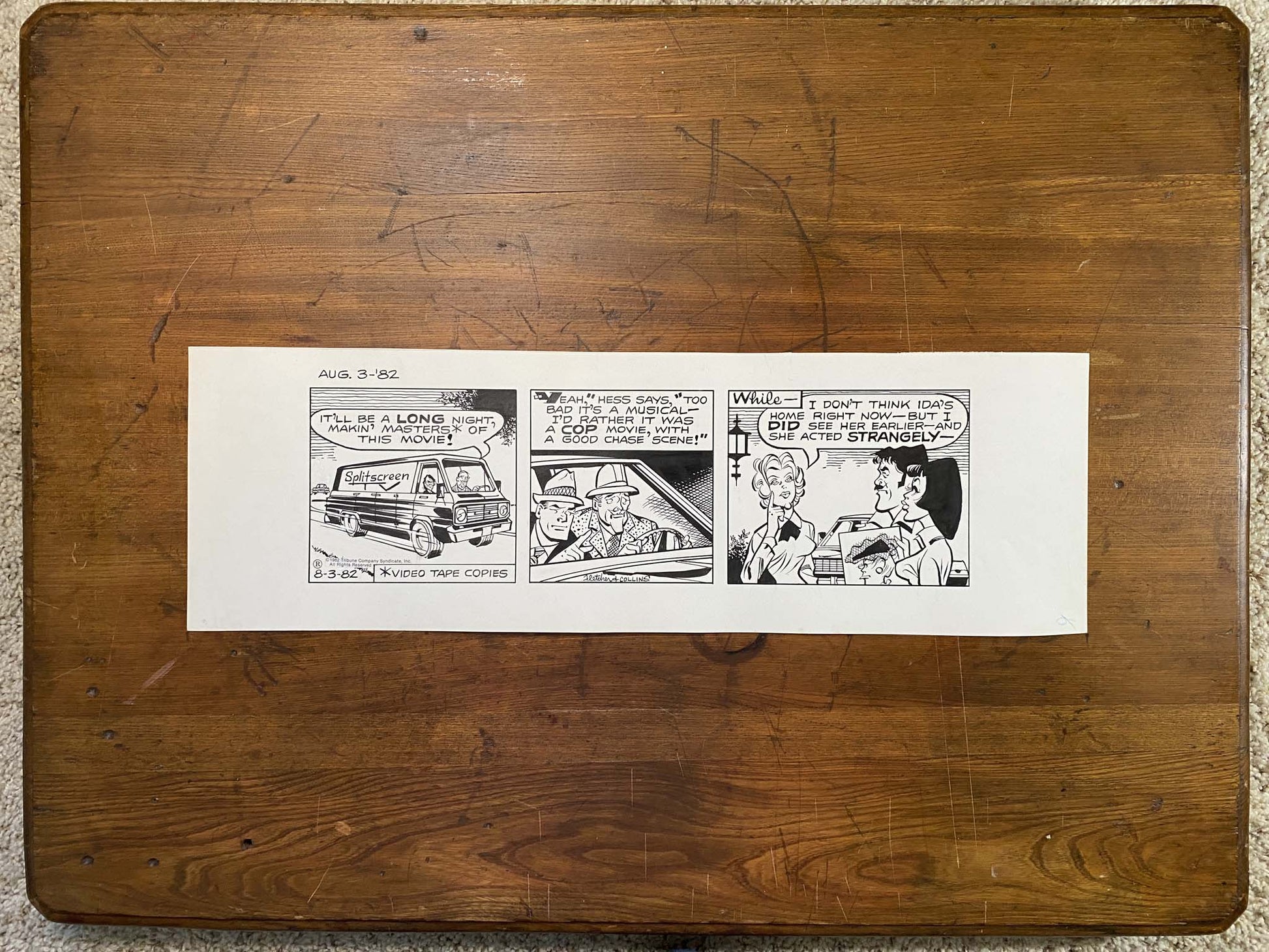 Dick Tracy Daily 8/3/82 Original Art Illustration | Fletcher Studio