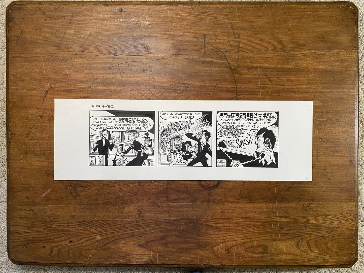 Dick Tracy Daily 8/6/82 Original Art Illustration | Fletcher Studio
