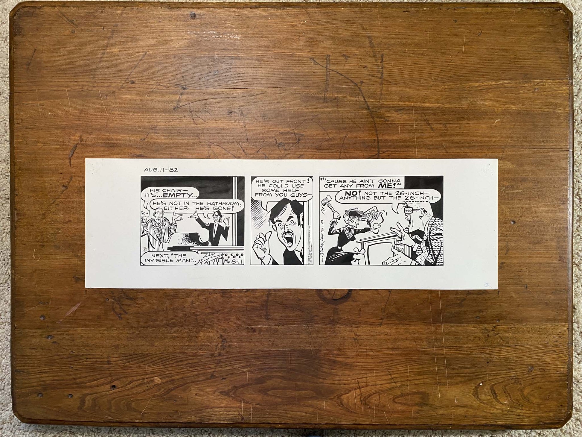Dick Tracy Daily 8/11/82 Original Art Illustration | Fletcher Studio
