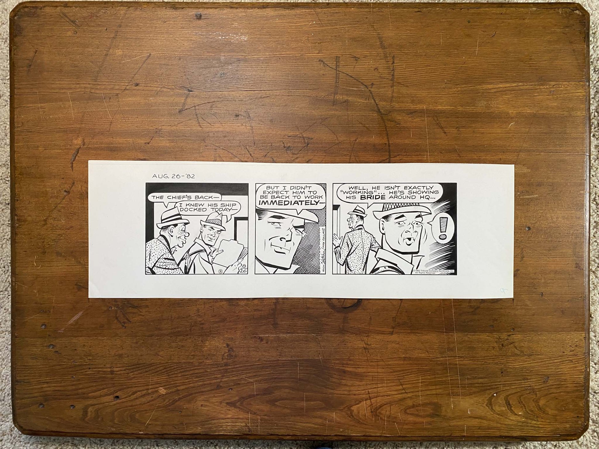 Dick Tracy Daily 8/26/82 Original Art Illustration | Fletcher Studio