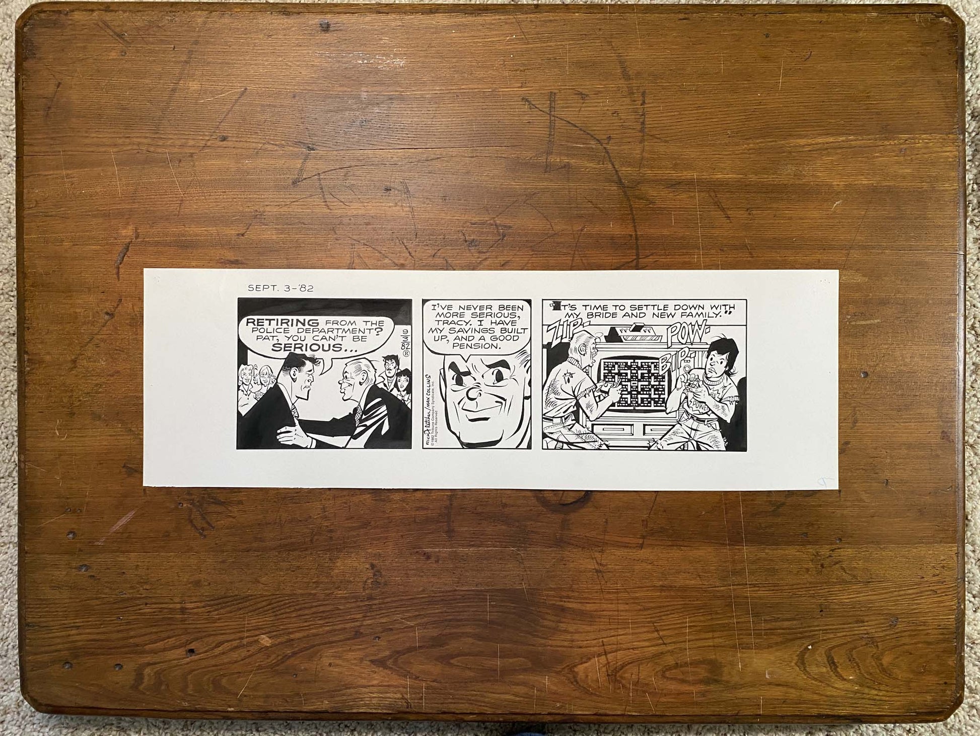 Dick Tracy Daily 9/3/82 Original Art Illustration | Fletcher Studio