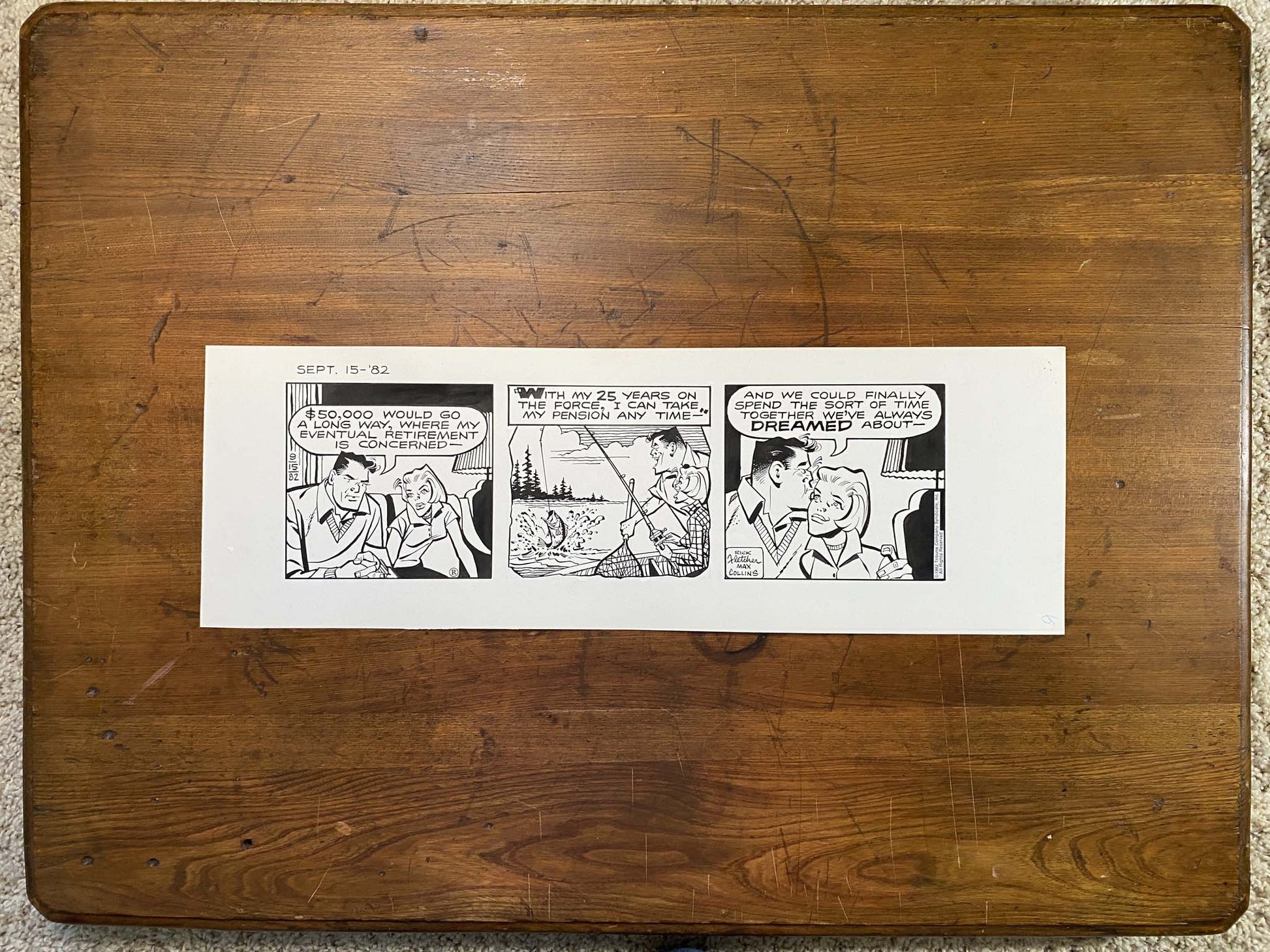 Dick Tracy Daily 9/15/82 Original Art Illustration | Fletcher Studio