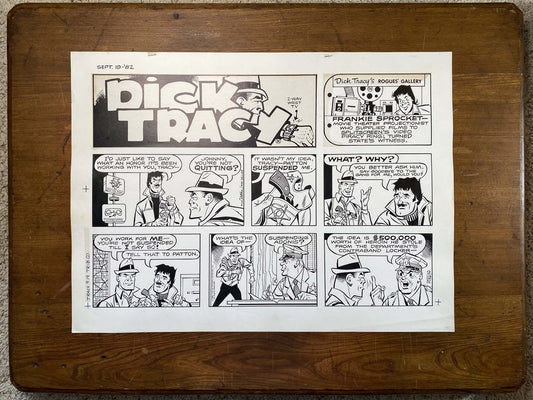 Dick Tracy Sunday 9/19/82 Original Art Illustration | Fletcher Studio