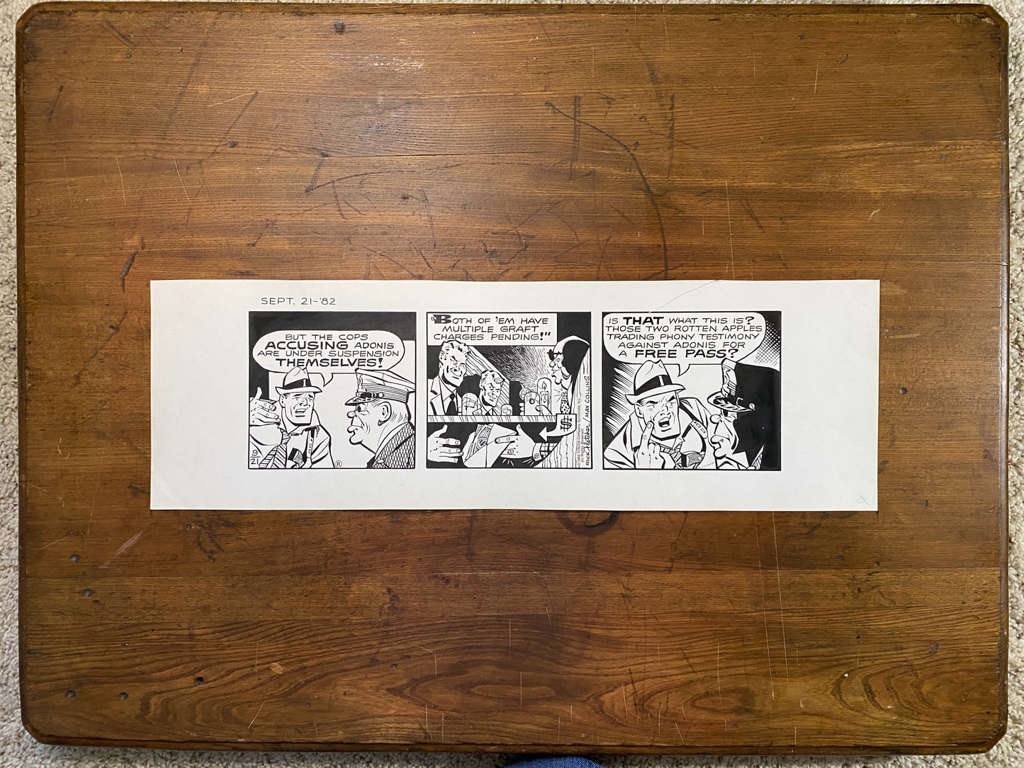 Dick Tracy Daily 9/21/82 Original Art Illustration | Fletcher Studio