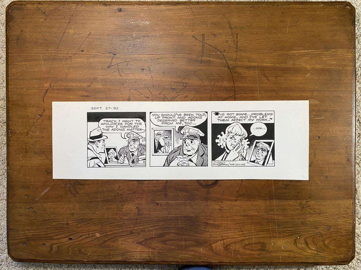 Dick Tracy Daily 9/27/82 Original Art Illustration | Fletcher Studio