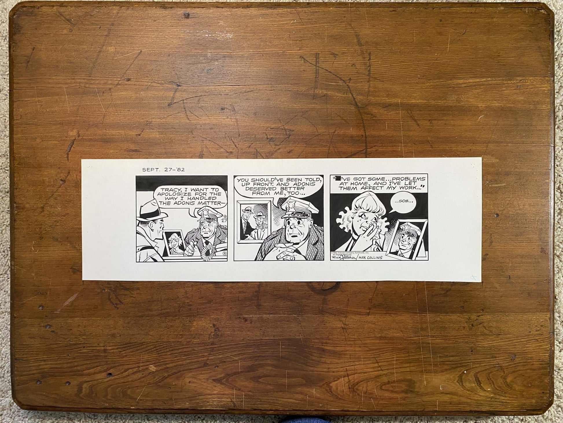 Dick Tracy Daily 9/27/82 Original Art Illustration | Fletcher Studio