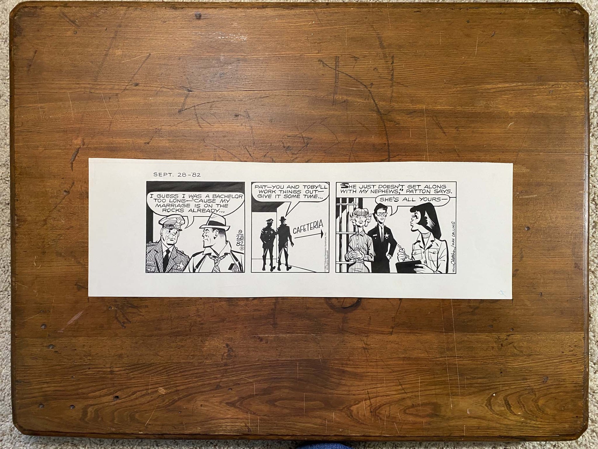Dick Tracy Daily 9/28/82 Original Art Illustration | Fletcher Studio