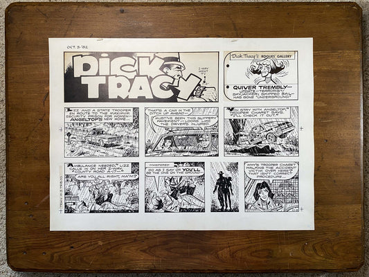 Dick Tracy Sunday 10/3/82 Original Art Illustration | Fletcher Studio
