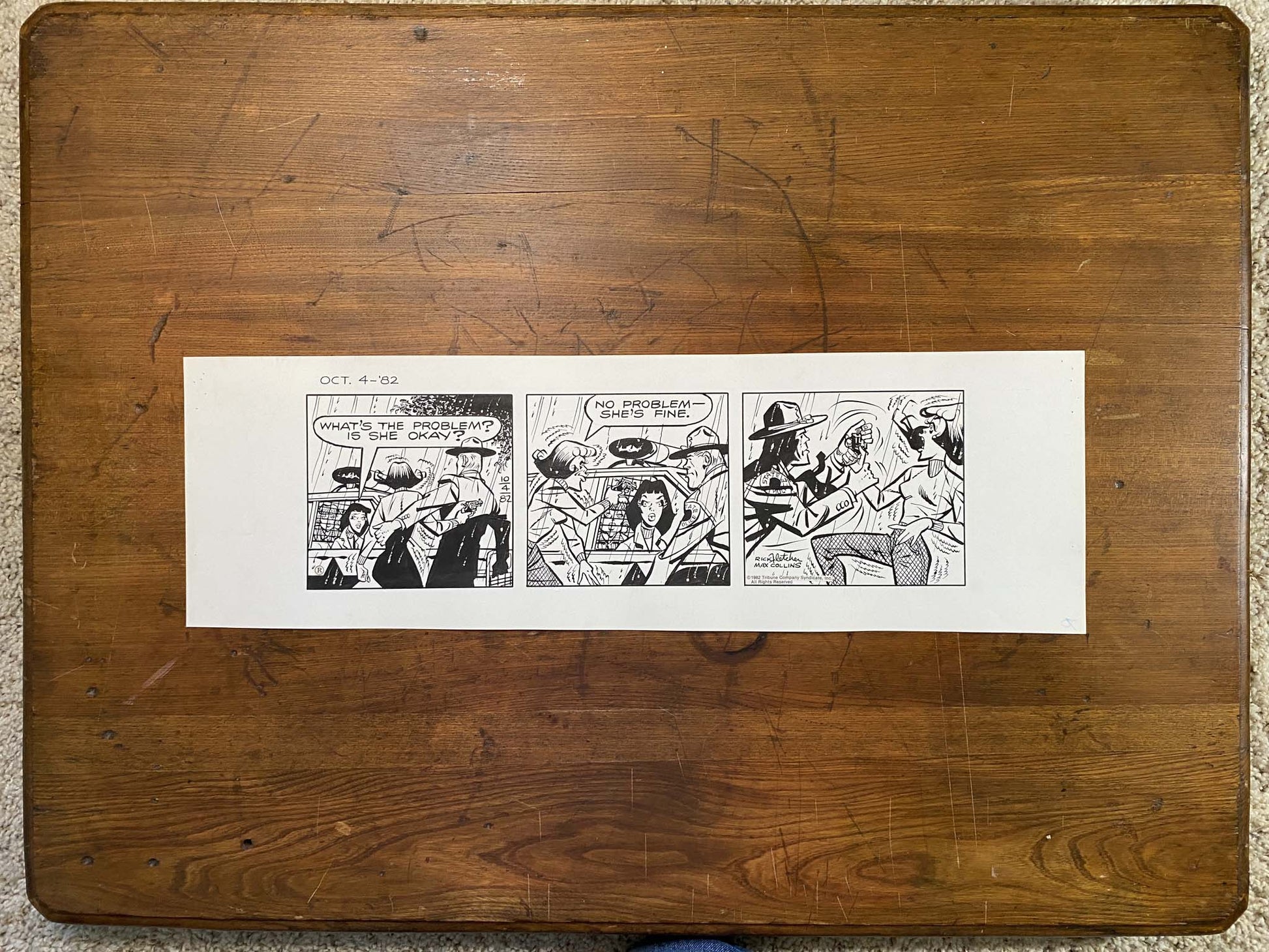 Dick Tracy Daily 10/4/82 Original Art Illustration | Fletcher Studio