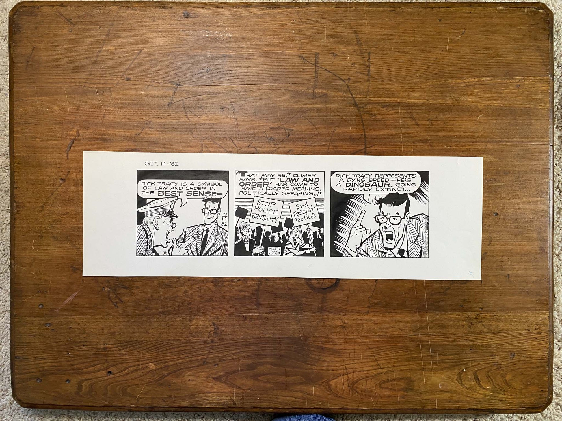 Dick Tracy Daily 10/14/82 Original Art Illustration | Fletcher Studio